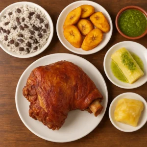 Combo fiesta mesa con platos criollos cubanos