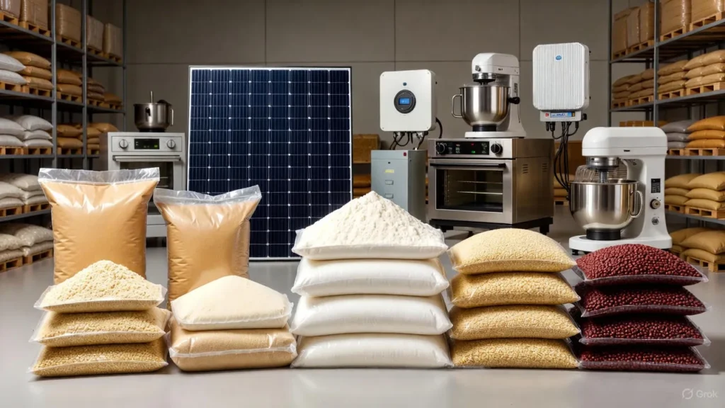 Tienda con productos alimenticios variados